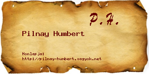 Pilnay Humbert névjegykártya